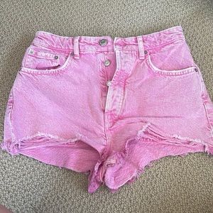 Pink zara shorts